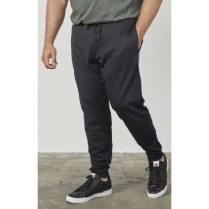 Pantalone Tuta Calibrato Nero Uomo in Cotone Leggero | Taglie Forti Online