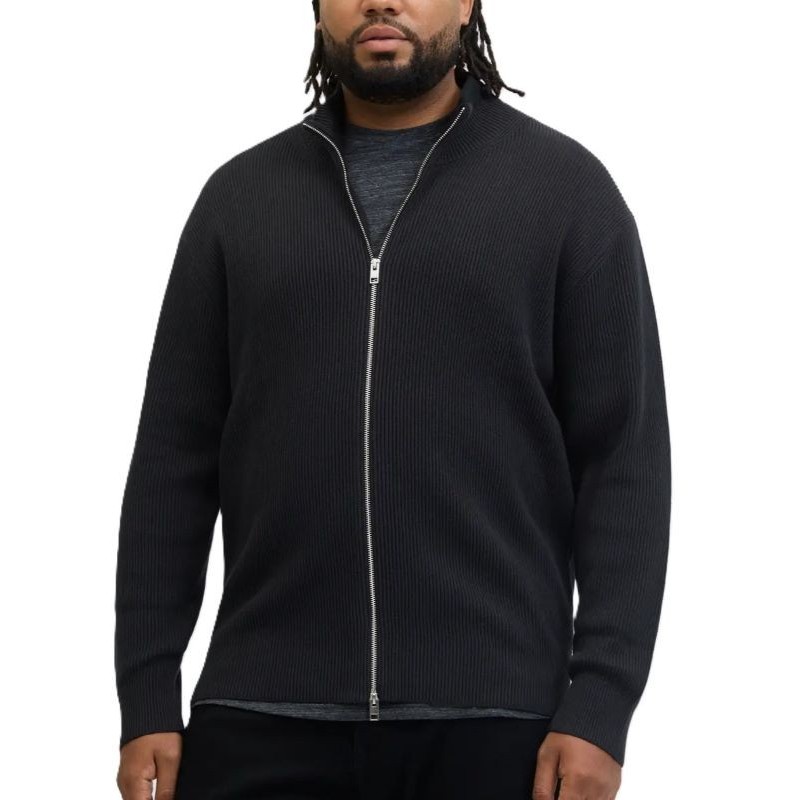 cardigan taglie forti uomo nero