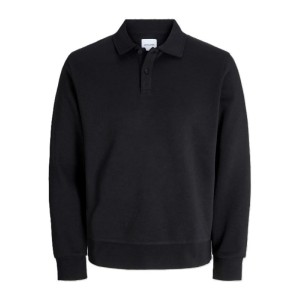 Polo Felpata Uomo Taglie Forti Nera | Taglie Forti Online