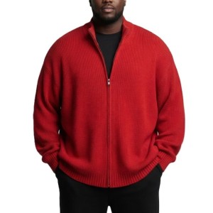 cardigan maxfort taglie forti uomo arancio