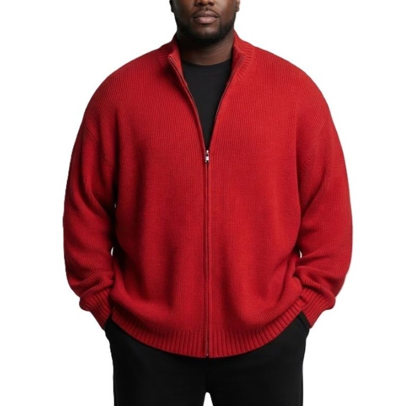 cardigan maxfort taglie forti uomo arancio