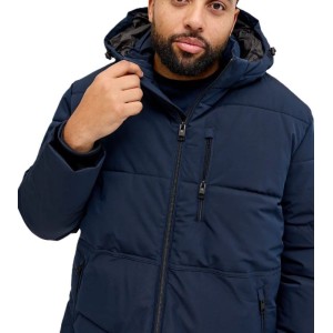 giubbino taglie forti uomo blu invernale