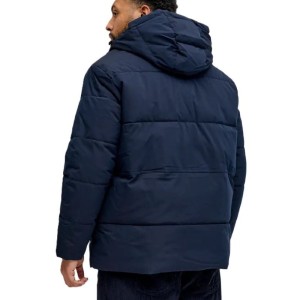 Giubbino Blu Taglie Forti Uomo | Piumino Calibrato con Tasca a Zip