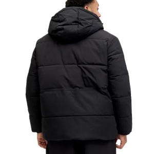 Giubbino Nero Taglie Forti Uomo | Piumino Calibrato con Tasca a Zip