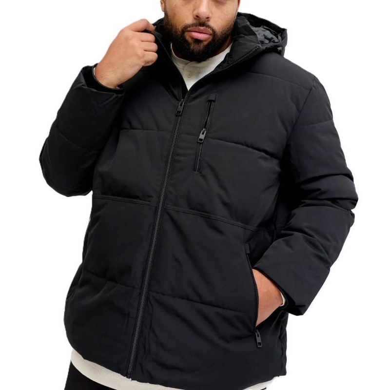 giubbino taglie forti uomo nero jack jones