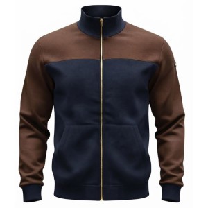 Felpa Taglie Forti Uomo Maxfort Bicolore Blu con Zip | Da 4XL a 7XL
