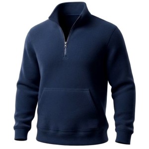 Felpa Maxfort Taglie Forti Mezza Zip Blu (da 4XL a 8XL)