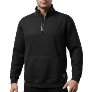 Felpa Maxfort Taglie Forti Mezza Zip Blu (da 4XL a 8XL)