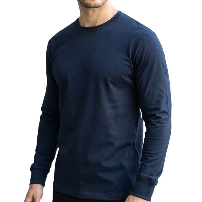 Maglia Girocollo Taglie Forti Maxfort Blu | Taglie Forti Online