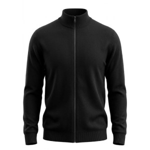 Cardigan Uomo Taglie Extralarge Maxfort Nero | Misto Lana