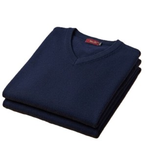 Maglione Scollo a V Maxfort Taglie Forti Blu | Taglie Calibrate