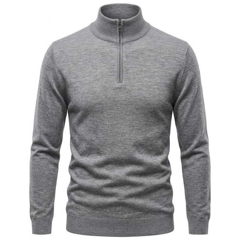 maglione mezza zip lana taglie forti uomo