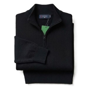 Maglioncino Nero Taglie Forti Maxfort Zip | 3XL-8XL