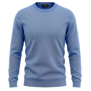 maglione girocollo lana taglie forti celeste