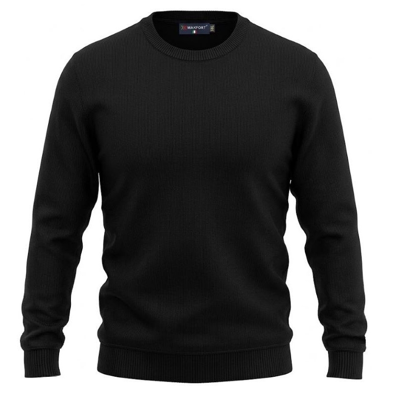 maglione girocollo maxfort extralarge nero